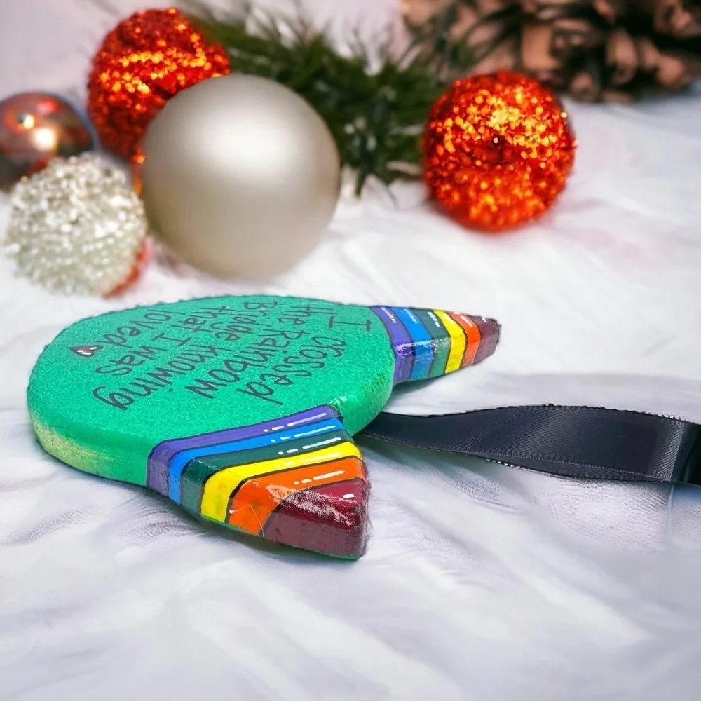Purr-fect Tribute: Rainbow Bridge Cat Ornament. Personalized Custom Christmas